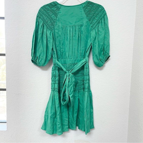 Ted Baker Taluna Green Mini Dress Smock Panel Ted Size 1/ US - Picture 4 of 8